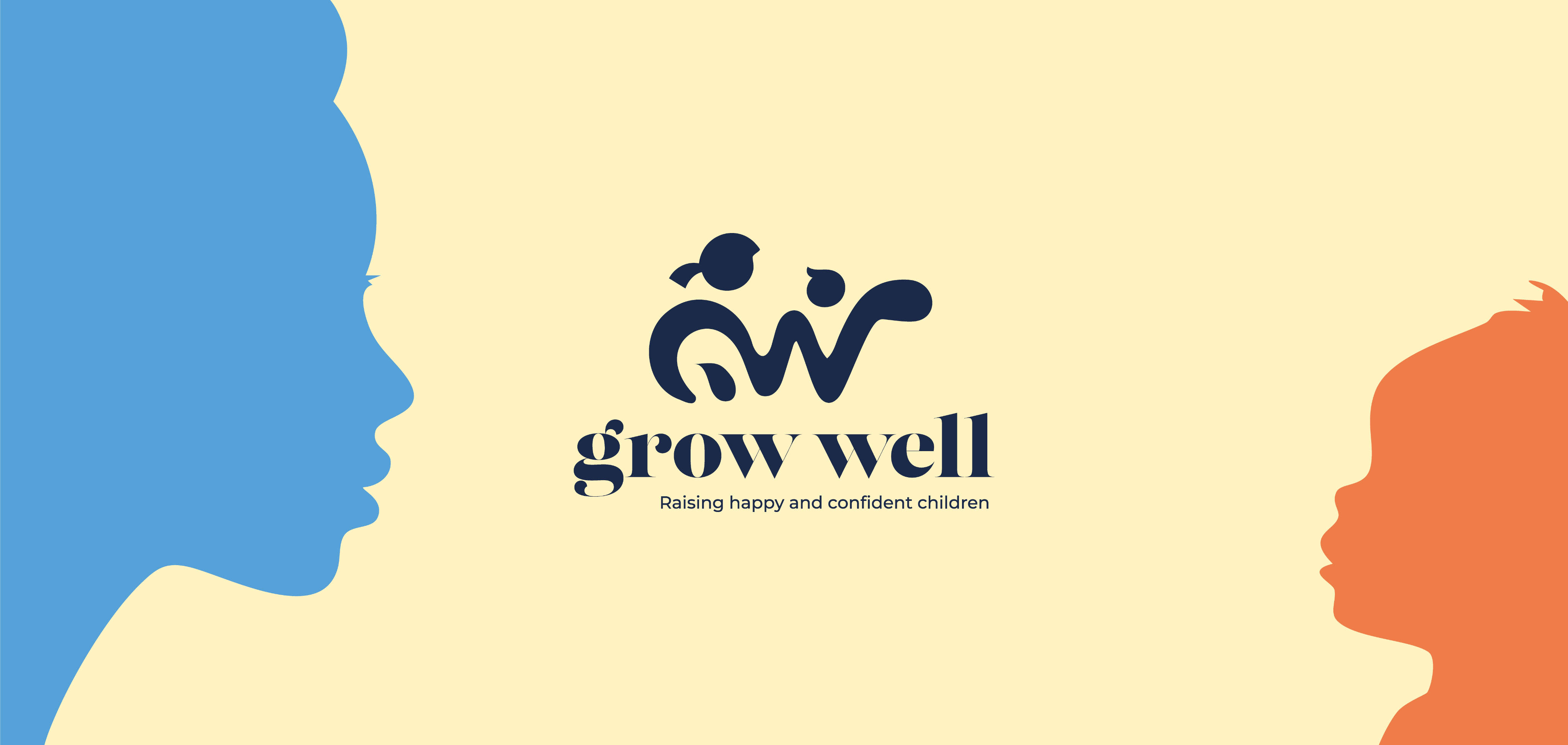 Logo on colored background