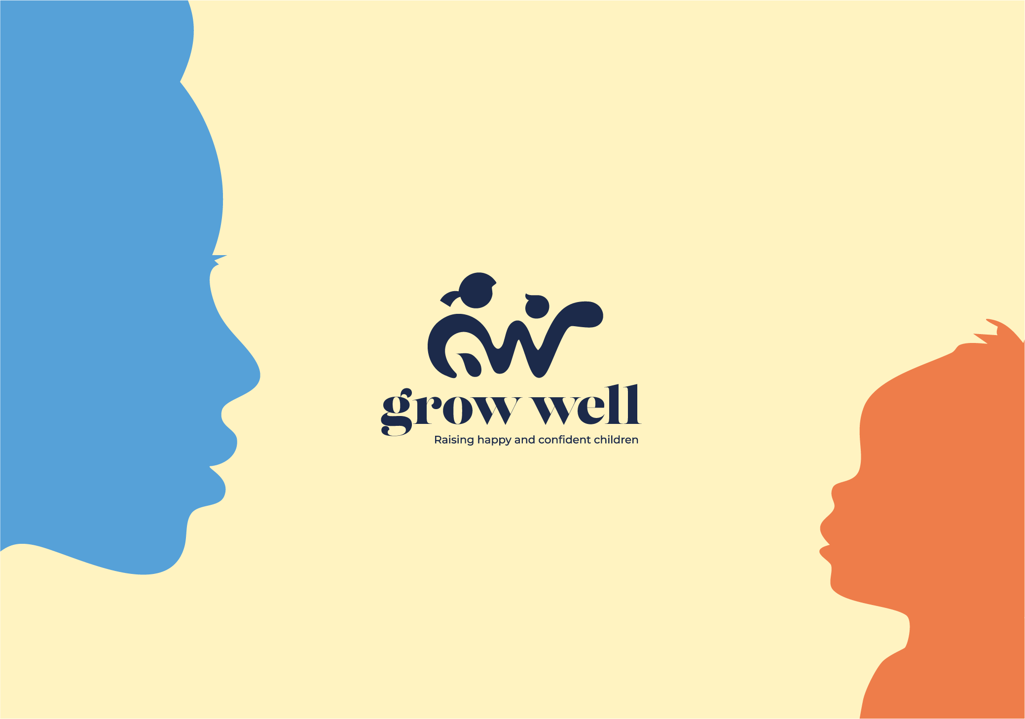 Logo on colored background