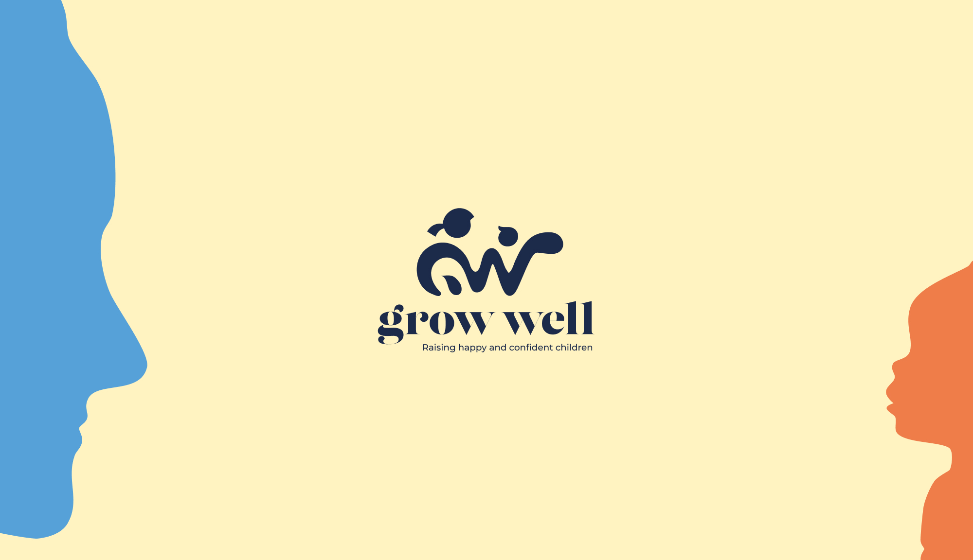 Logo on colored background